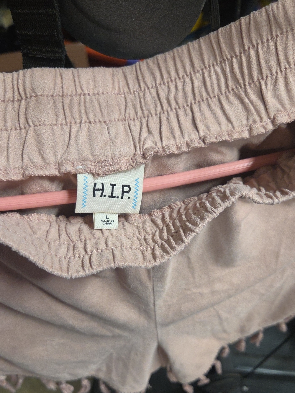 h.i.p. Dusty Blush Elastic Waist Shorts